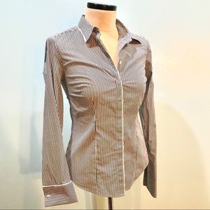 WHBM Striped Stretch French Cuff Oxford 2